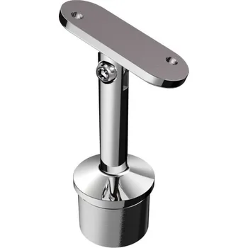 Madlo do koupelny Hahn Steel Držák pro madlo s plochým základem a pro sloupek pr. 42.4 mm, lesk