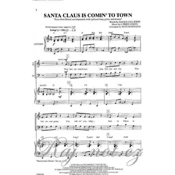 SANTA CLAUS IS COMIN' TO TOWN / 3-PART MIX