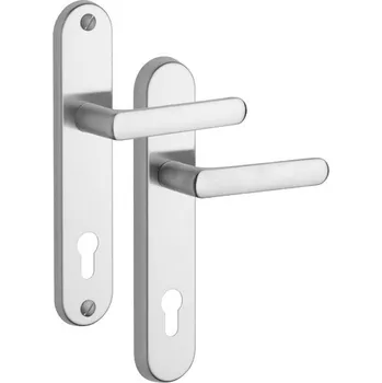 Dveřní kování Bezpečnostní kování ROSTEX 807/72 EXCLUSIVE, oblé, klika/klika, nerez mat, bez překrytu