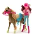 Panenka Teddies Česací kůň  s doplňky a panenka žokejka