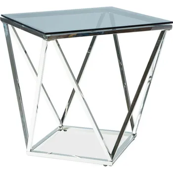 Konferenční stolek Casarredo Silver B chrom/kouřové sklo