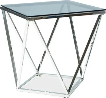 Konferenční stolek Casarredo Silver B chrom/kouřové sklo