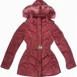 Dívčí zimní bunda vínová Kugo JK1807 vel. 8-16 let Velikost: 16 a více let