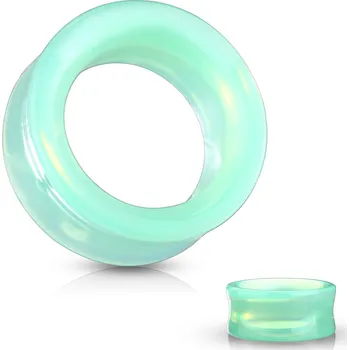 Šperk Šperky4U Tunel do ucha zelený opalit - TN01131-10