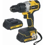 POWERPLUS X POWERPLUS POWX00450 aku bezuhlíkový příklepový šroubovák / vrtačka 20V LI-ION 2BAT