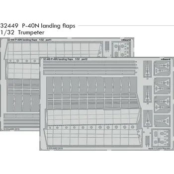 Plastikový model Eduard 1/32 P-40N landing flaps (TRUMPETER)