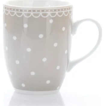 Eva, porcelánový hrnek, 0,37 l, šedé puntíky, Thun 1794