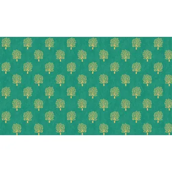 MAKOWER UK Látka bavlna v metráži se zlatem 2180T