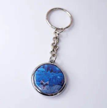 Zuzana Honsová Přívěsek na klíče- kocour v modré městě