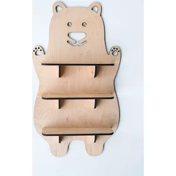 police MAJADESIGN Dětská dřevěná polička - MEDVÍDEK