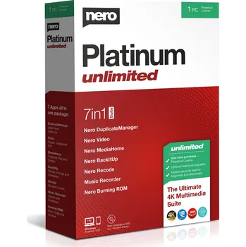 Grafický software Nero Platinum Unlimited CZ trvalá licence