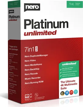 Grafický software Nero Platinum Unlimited CZ trvalá licence