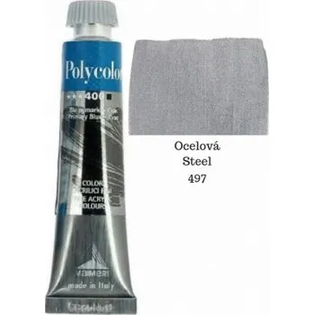 Speciální výtvarná barva Akrylové barvy Maimeri Polycolor Ocelová