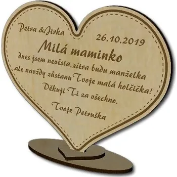 Pelisport Dřevěné Poděkování rodičům