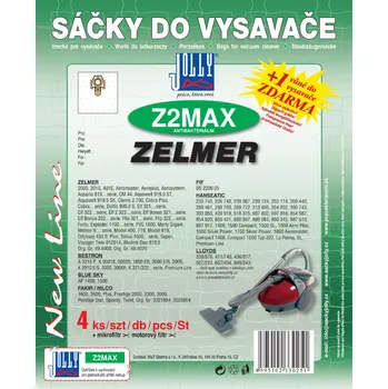 Sáček do vysavače JOLLY Sáčky do vysavače Z2 MAX - textilní Vůně sáčku: Fresh