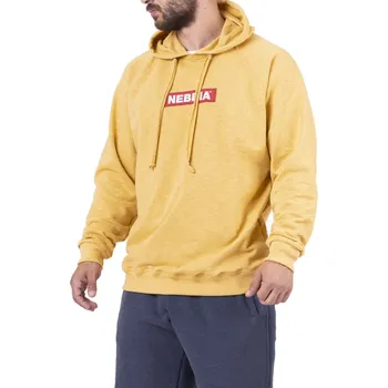 Pánská mikina Nebbia Red Label Hoodie žlutá