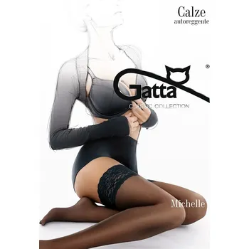 Dámské punčochy Punčochy Gatta Michelle nr 01 20 den grafit/dek.šedá 3/4-M/L