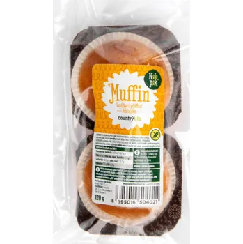 Country Life Muffin bez lepku vanilkový 120 g Trvanlivě pečivo Country Life Muffin bez lepku vanilkový 120 g