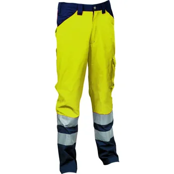 montérky Reflexní pracovní kalhoty COFRA TWINKLE Barva: Reflexní žlutá, Velikost: 2XL