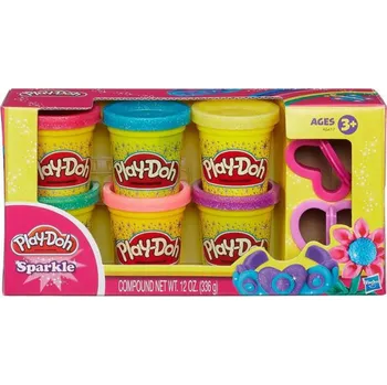 Hasbro Play-Doh Třpytivá sada 6 ks modelína a plastelína Hasbro Play-Doh Třpytivá sada 6 ks