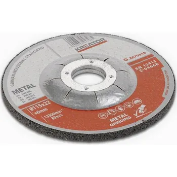 Příslušenství k brusce KREATOR Brusný kotouč Ocel 115x6,0mm 2 plus 1 (3ks) KRT070310