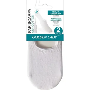 Ponožky baleríny - "mokasínky" Golden Lady 67F Pariscarpa Cotton A'2 BIANCO 39/42-M/L