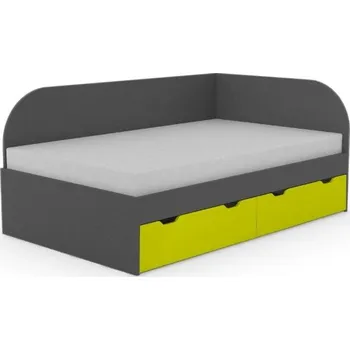 Postel Postel Rea Gary s roštem 120cm-pravá - Postel se šuplíky a roštem