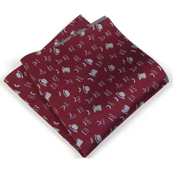 HEDVA ČESKÝ BROKÁT Kapesníček PESh 400 Gentleman vínová/šedá KRB