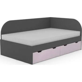 Postel Postel Rea Gary s roštem 120cm-pravá - Postel se šuplíky a roštem