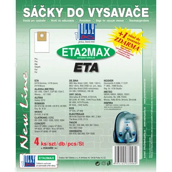 Sáček do vysavače JOLLY Sáčky do vysavače ETA2 MAX - textilní Vůně sáčku: Skořice