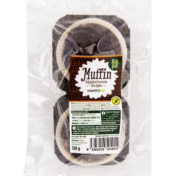 Trvanlivě pečivo Country Life Muffin čokoládové brownie bez lepku 120 g