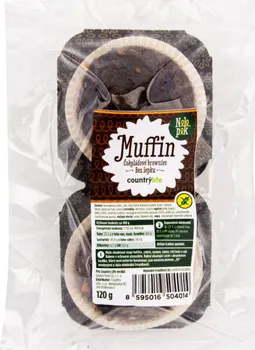 Trvanlivě pečivo Country Life Muffin čokoládové brownie bez lepku 120 g