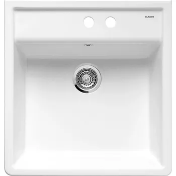 Kuchyňský dřez Blanco PANOR 60 zářivě bílá lesklá se dvěma otvory 514501