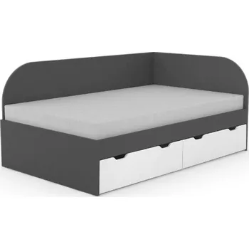 Postel Postel Rea Gary s roštem 120cm-pravá - Postel se šuplíky a roštem