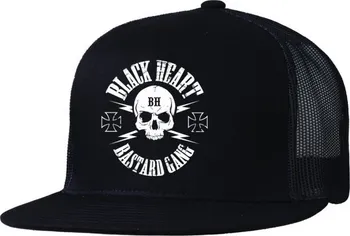 Kšiltovka Black Heart Bastard Skull Trucker