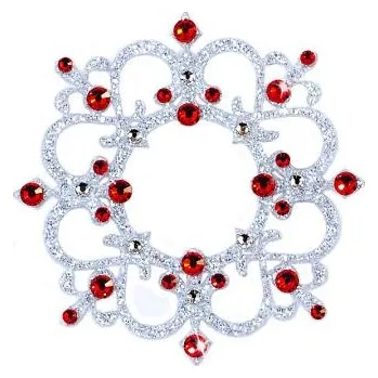 Souprava šperků SO.nia Bareskin šperk na tělo a vlasy Swarovski - ROME 8 - stříbrný-červený ornament