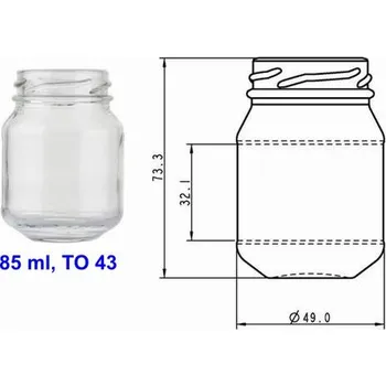 Zavařovací sklenice Sklenice zavařovací 85ml pečený čajTO43