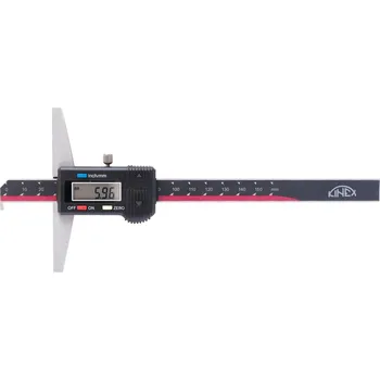 Posuvné měřítko KINEX » K-MET Hloubkoměr digitální s nosem KINEX 150 mm/0,01, DIN 862