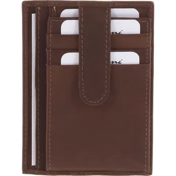 Peněženka Kožená peněženka do kapsy hnědá - Delami 3939 hnědá