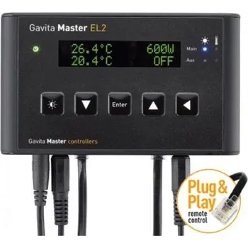 Pěstební systém Gavita Master Controller EL2 (Pohodlné řízení osvětlení máte na dosah ruky. Řízením svítidel e-série řídící jednotkou Gavita Master snadno získáte plnou kontrolu nad Vaším osvětlením s maximální bezpečností a jednoduchostí instalace i použití.)