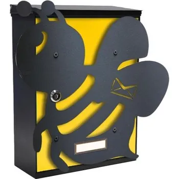 Poštovní schránka Alubox MIA box Bee Y - poštovní schránka s výměnným krytem a jmenovkou, včela