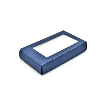 Dárková krabička Krabička s průhledným víkem modrá