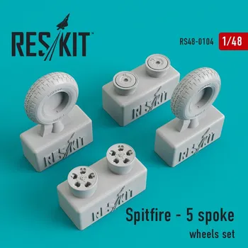 Plastikový model Reskit 1/48 Spitfire 5-spoke wheels set...