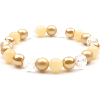 Náramek Moni - dámský náramek kalcit perly zlaté