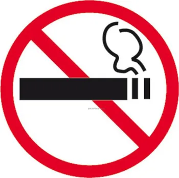 Informační tabulka Apli Samolepící etiketa Zákaz kouření
