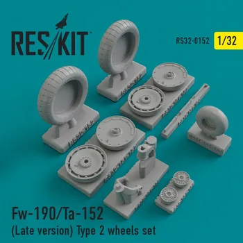 Plastikový model Reskit 1/32 Fw-190/Ta-152 Late wheels Type 2 (HAS)