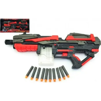 Dětská zbraň Teddies Puška na pěnové náboje 10 ks