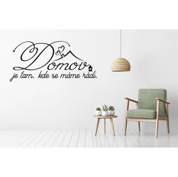 Samolepící dekorace Lepy.cz Samolepka na zeď Domov Velikost (šířka x výška): 50x23cm, Barevná varianta: Světle červená