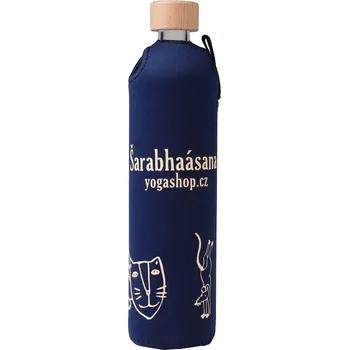 Skleněná lahev Šarabhaásana navy