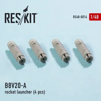 Plastikový model Reskit 1/48 B8V20-A Rocket Launcher (4 pcs.)